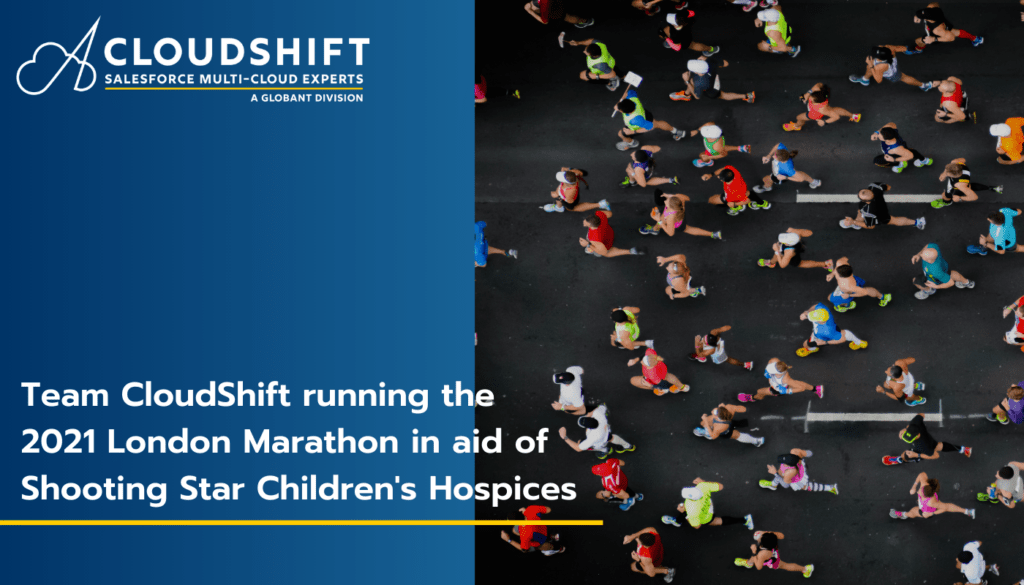 Team CloudShift running the London Marathon 2021 in aid of Shooting Star Children's Hospices