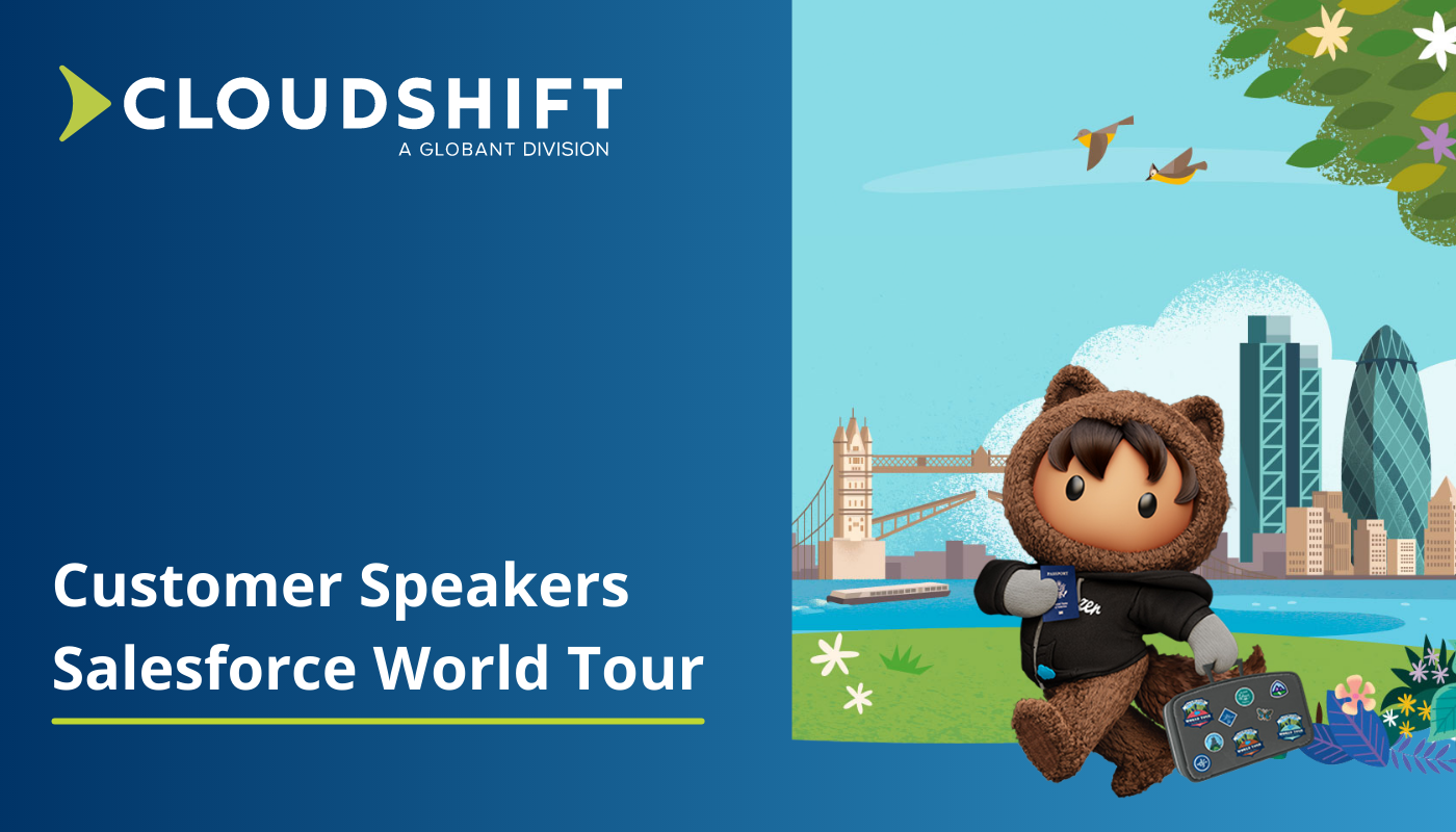 Customer Speakers at Salesforce World Tour London CloudShift